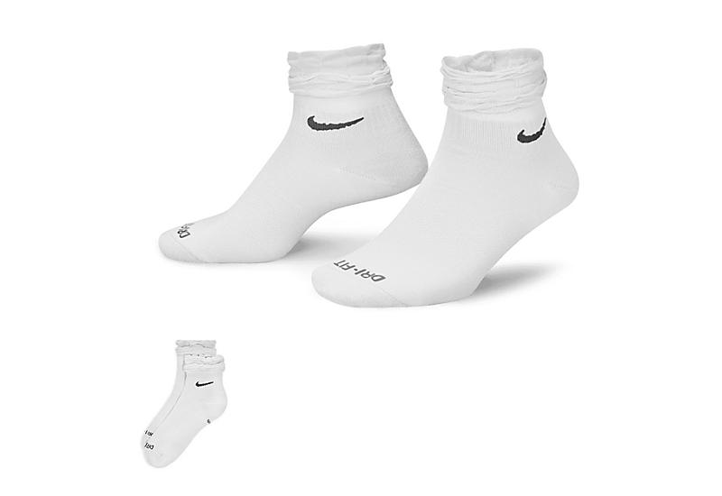 White Womens Ruffle Ankle Sock 1 Pair | Nike | Rack Room Shoes