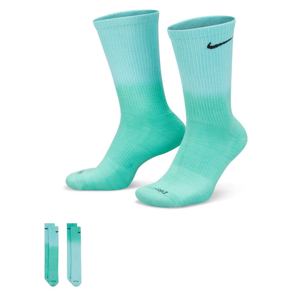 Green Nike Mens Everyday Plus Dip Dye Crew Socks Pairs | Accessories | Rack Room Shoes