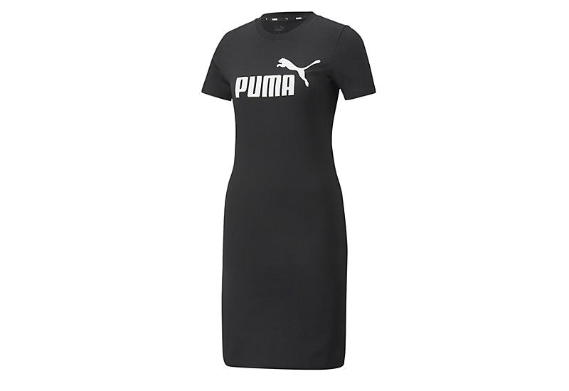 Black Womens Essential Slim T-shirt Dress | Puma | Rack Room Shoes