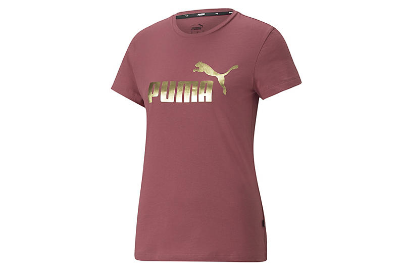 Gold Womens Essential Metalic Logo T-shirt | Puma | Rack Room Shoes