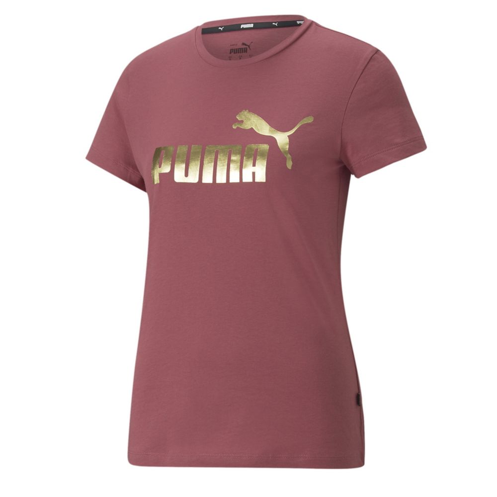 Gold Womens Essential Metalic Logo Rack Room | Puma Shoes T-shirt 