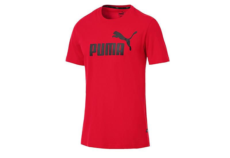 Red Mens Essential Logo T-shirt | Puma | Rack Room Shoes
