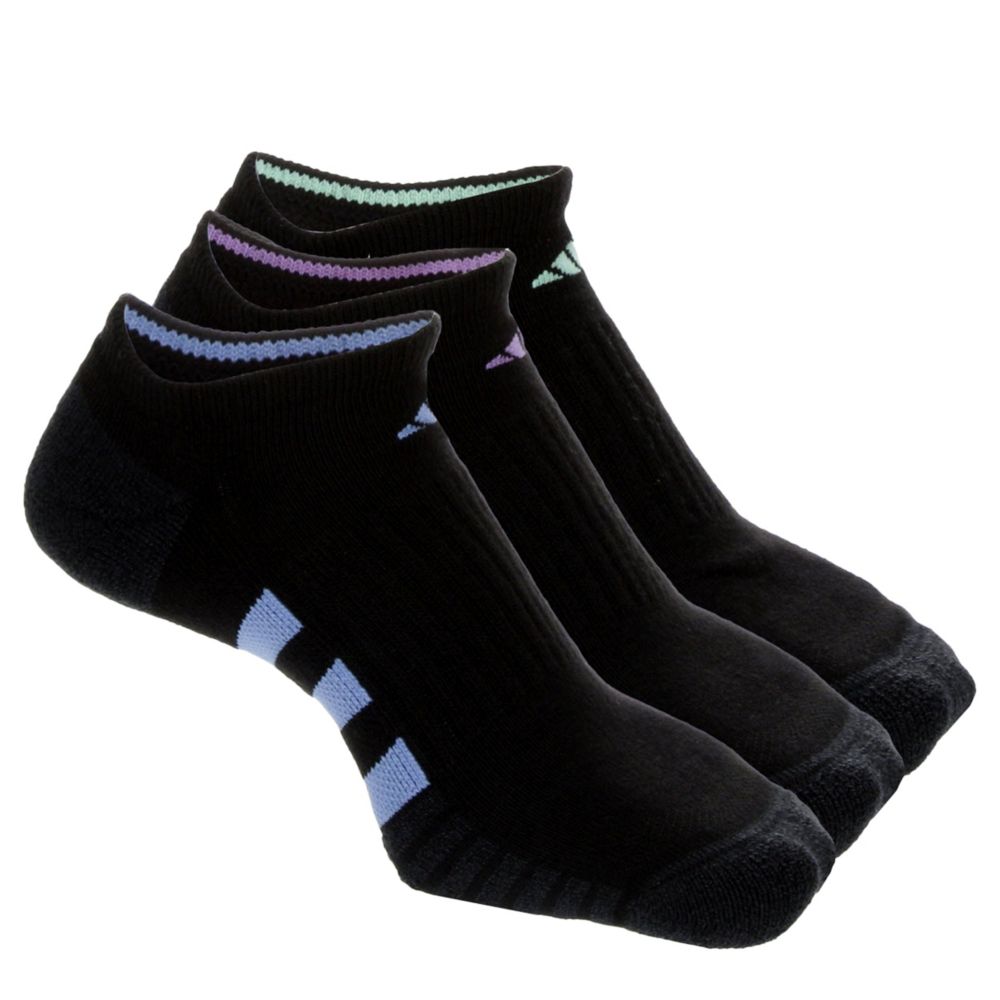 ADIDAS Women's Cushioned 3.0 No Show Socks 3-Pack Size 5-10 Black