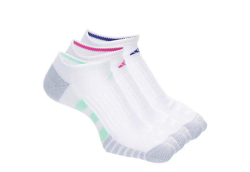 White Adidas Womens Cushioned 3.0 No Show Socks 3 Pairs | Accessories |  Rack Room Shoes
