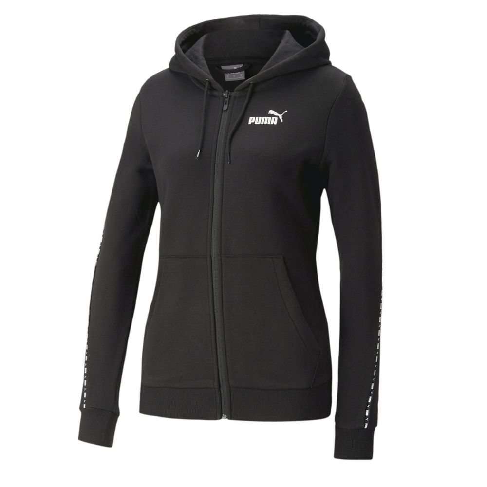 Black Womens Tape Full-zip Hoodie | Apparel | Rack Room Shoes