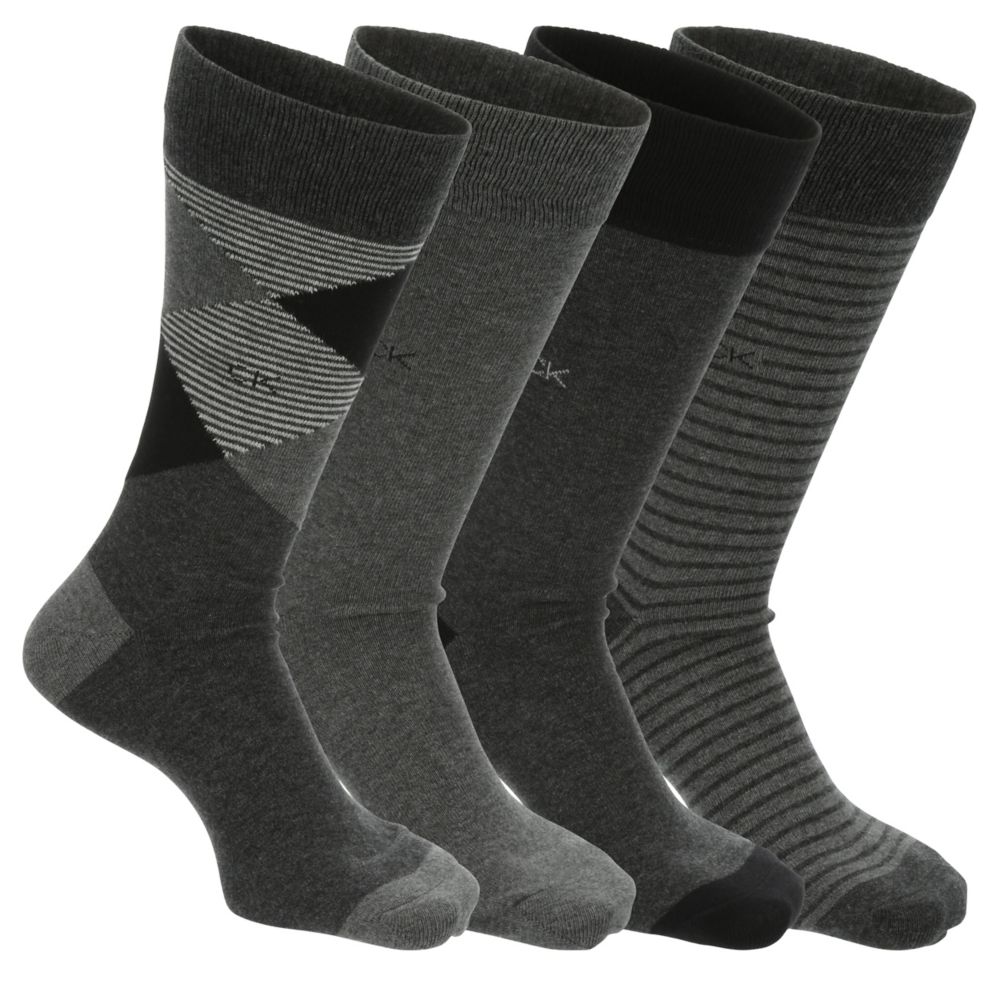 MENS DRESS CREW ARGYLE SOCKS 4 PAIRS