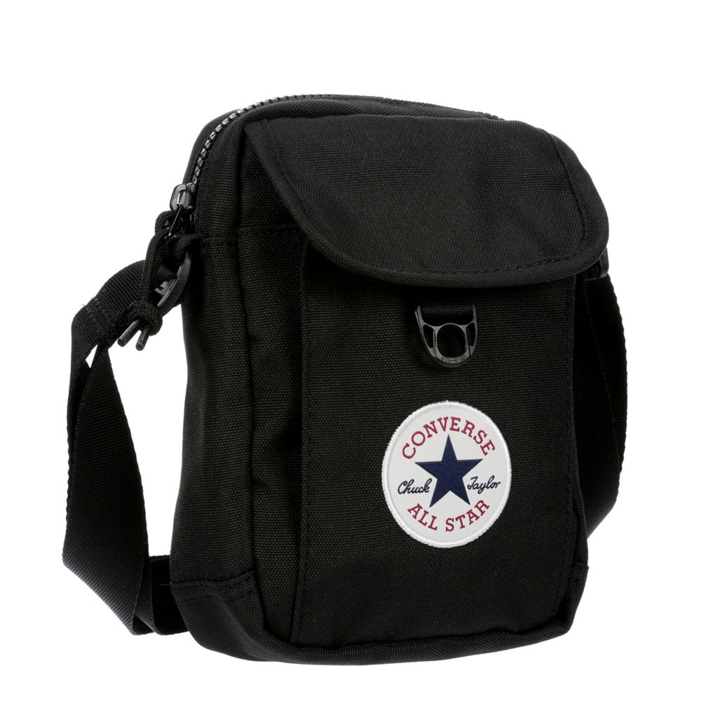 Letter Patch Messenger Bag Black Unisex With Coin Purse School Bag