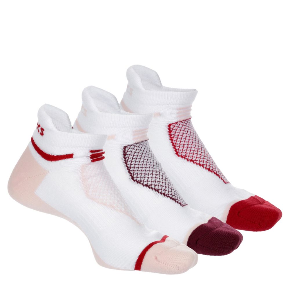 WOMENS NO SHOW SOCKS 3 PAIRS - PINK