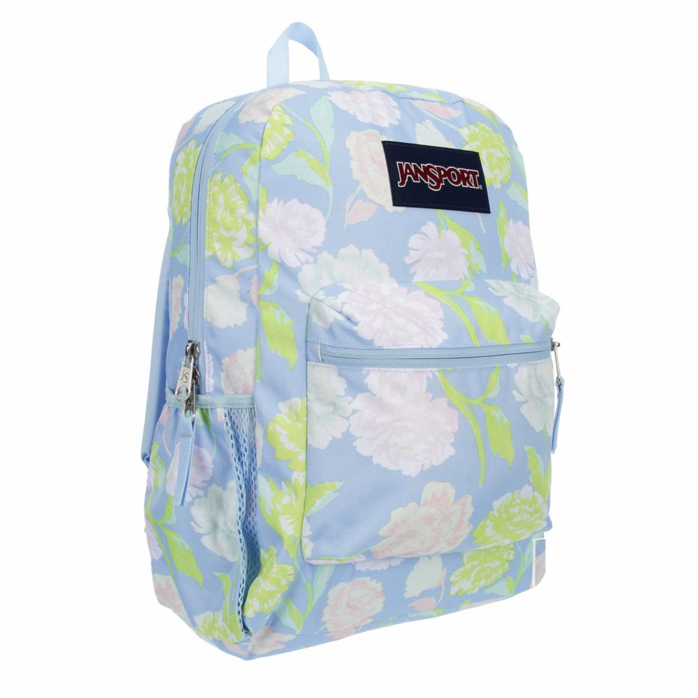 Blue and white outlet jansport backpack