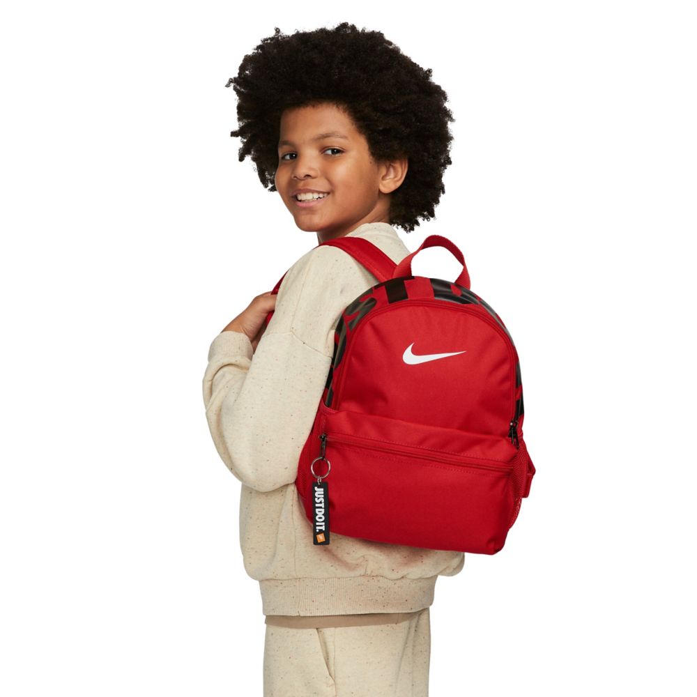 Nike Brasilia Just Do It Kids' Backpack (Mini) - Rush Violet, Habanero Red