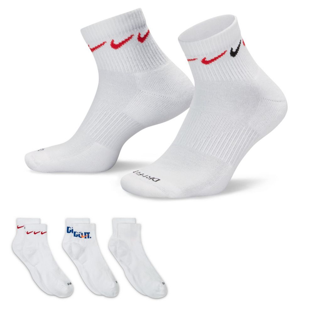 MENS SMALL JUST DO IT GRAPHIC QUARTER SOCKS 3 PAIRS