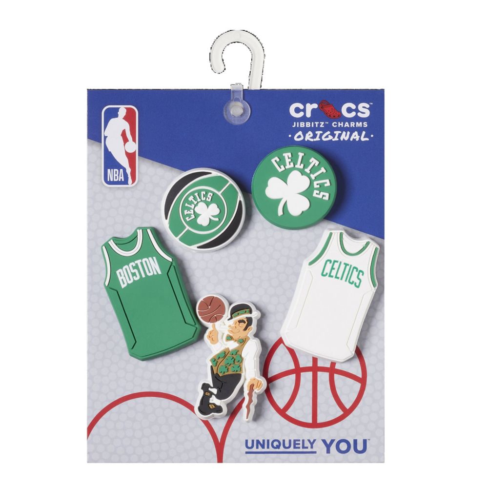 Assorted Crocs Unisex Boston Celtics 5 Pack Jibbitz Shoe Charms