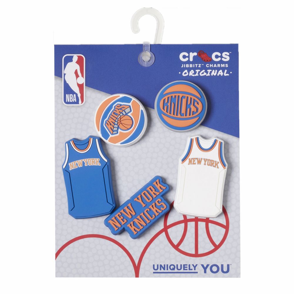 Assorted Crocs Unisex New York Knicks 5 Pack Jibbitz Shoe Charms