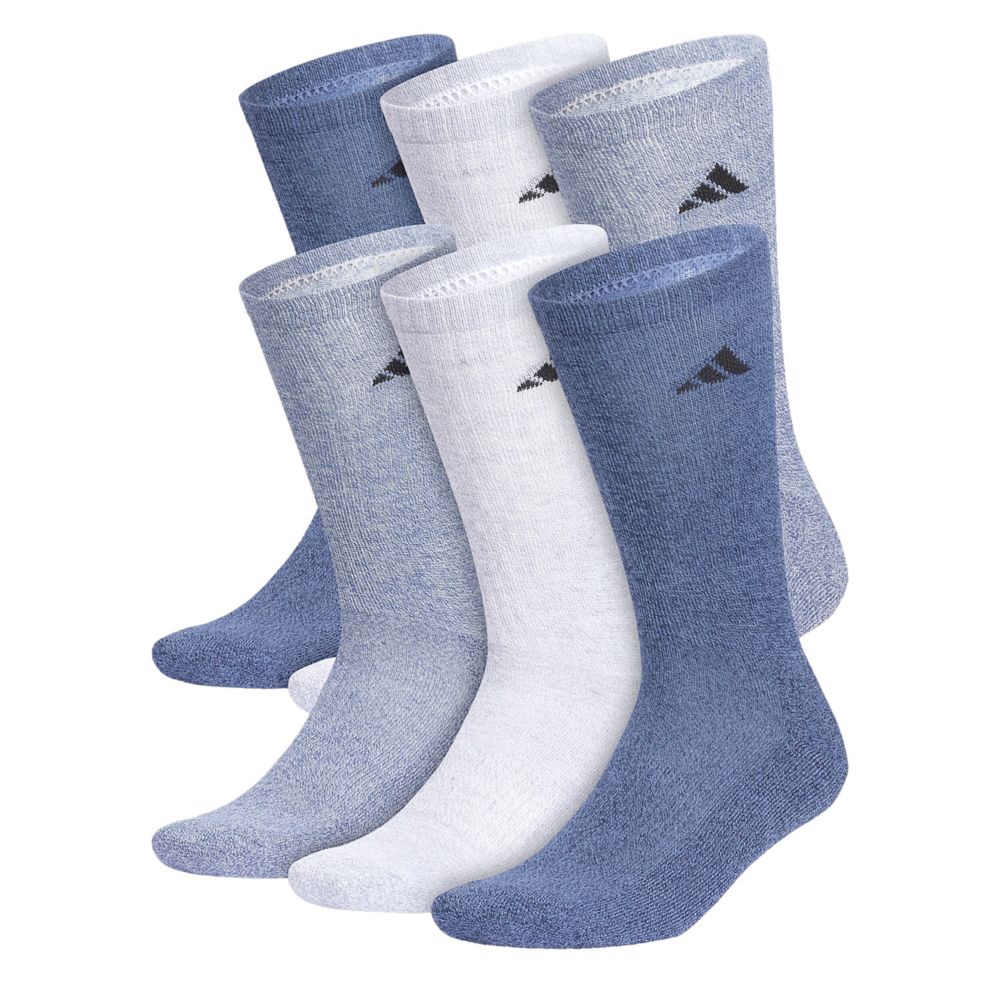 MENS ATHLETIC CUSHIONED CREW SOCKS 6 PAIRS