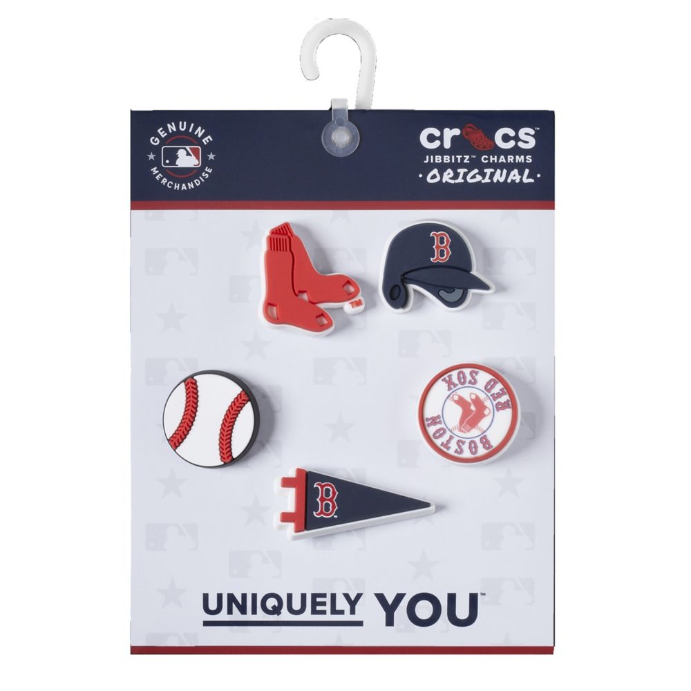 Assorted Unisex Mlb Boston Red Sox 5 Pack Jibbitz, Crocs