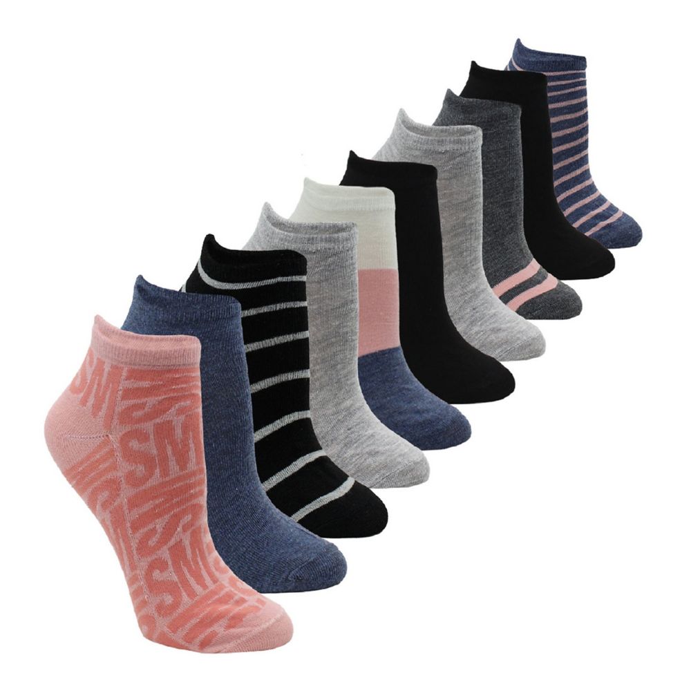 Pink Womens Low Cut Socks 10 Pairs | Steve Madden | Rack Room Shoes