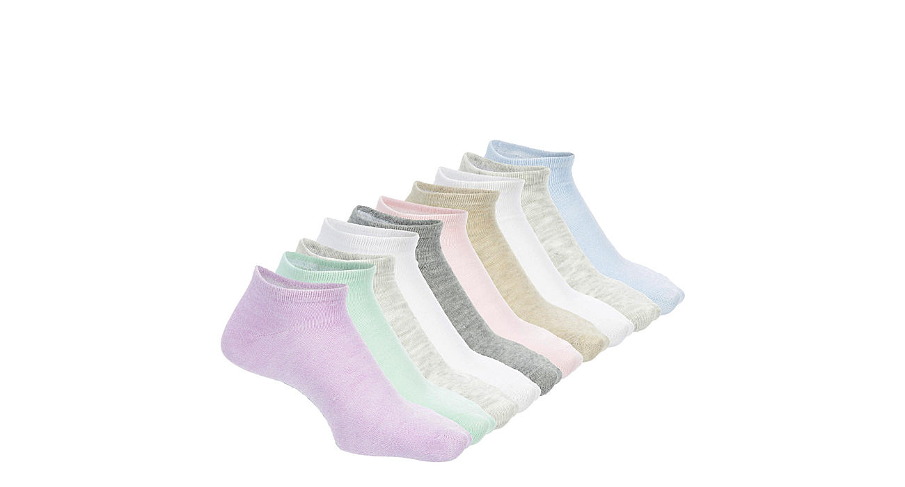 Multicolor Steve Madden Womens Low Cut Solid Socks 10 Pairs ...