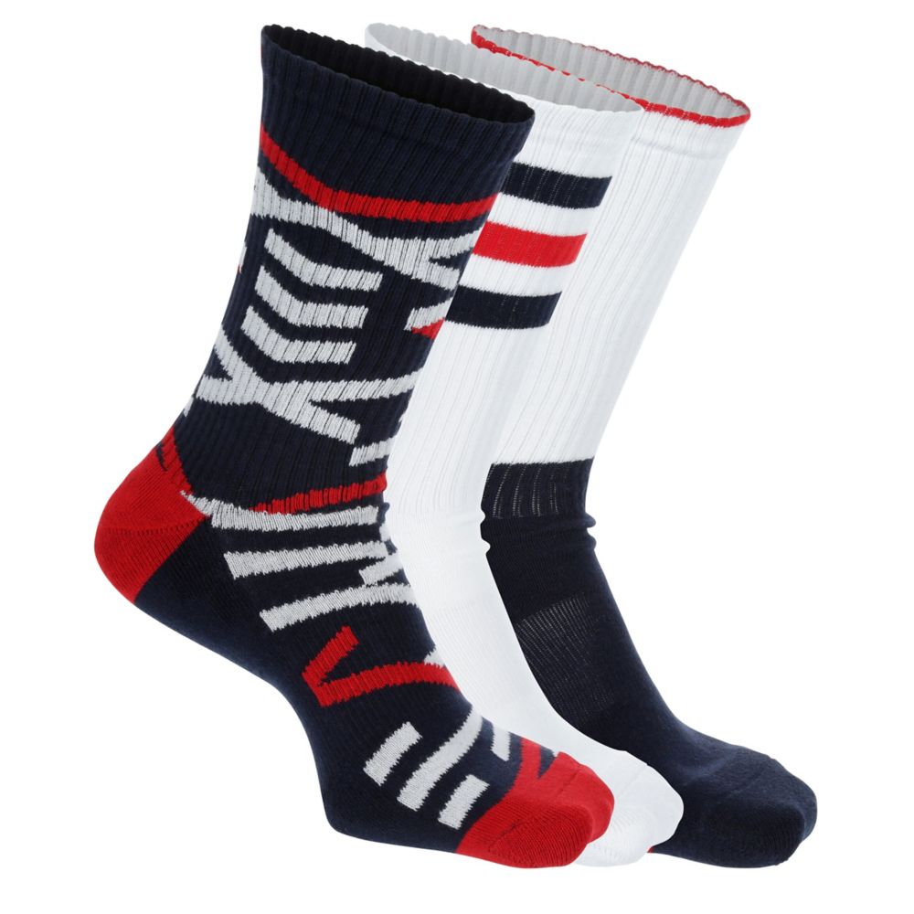 Red Mens Pattern Crew Socks 3 Pairs | Pair Of Thieves | Rack Room Shoes