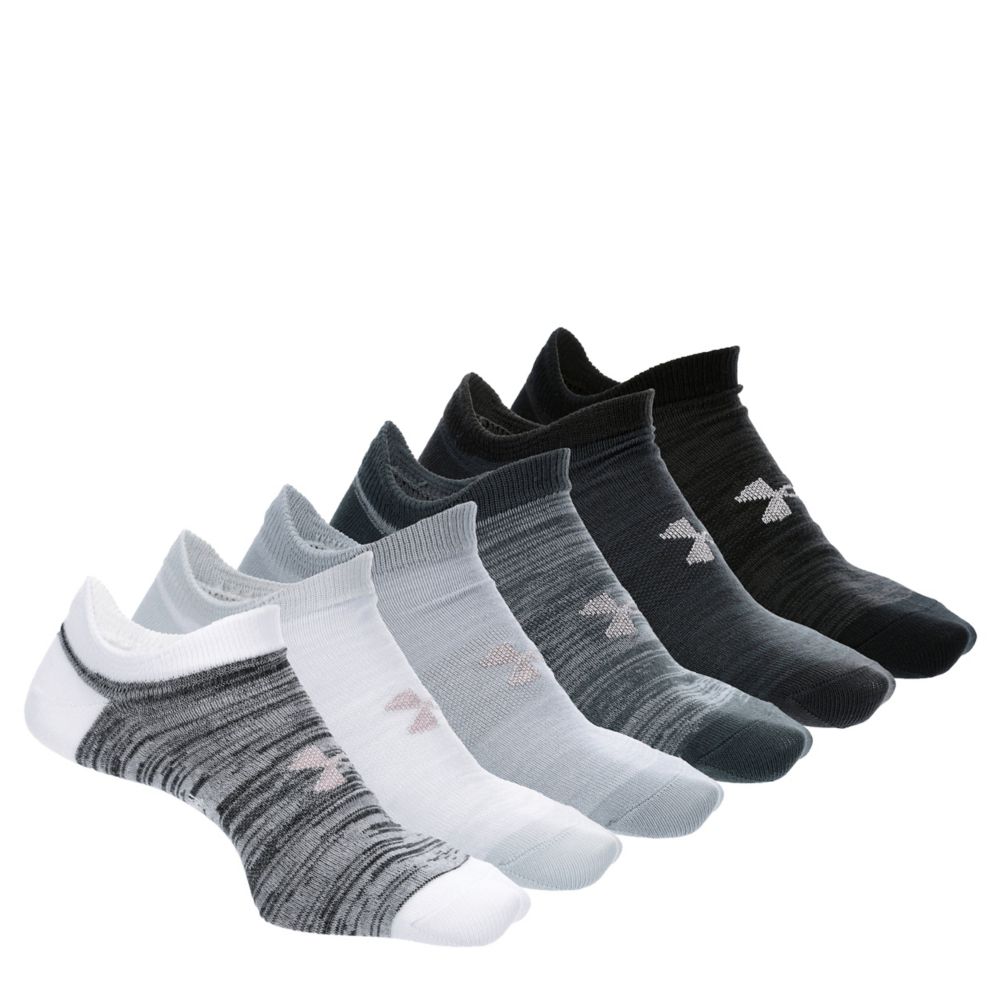 Black Womens Essential No Show Socks 6 Pairs Under Armour Rack