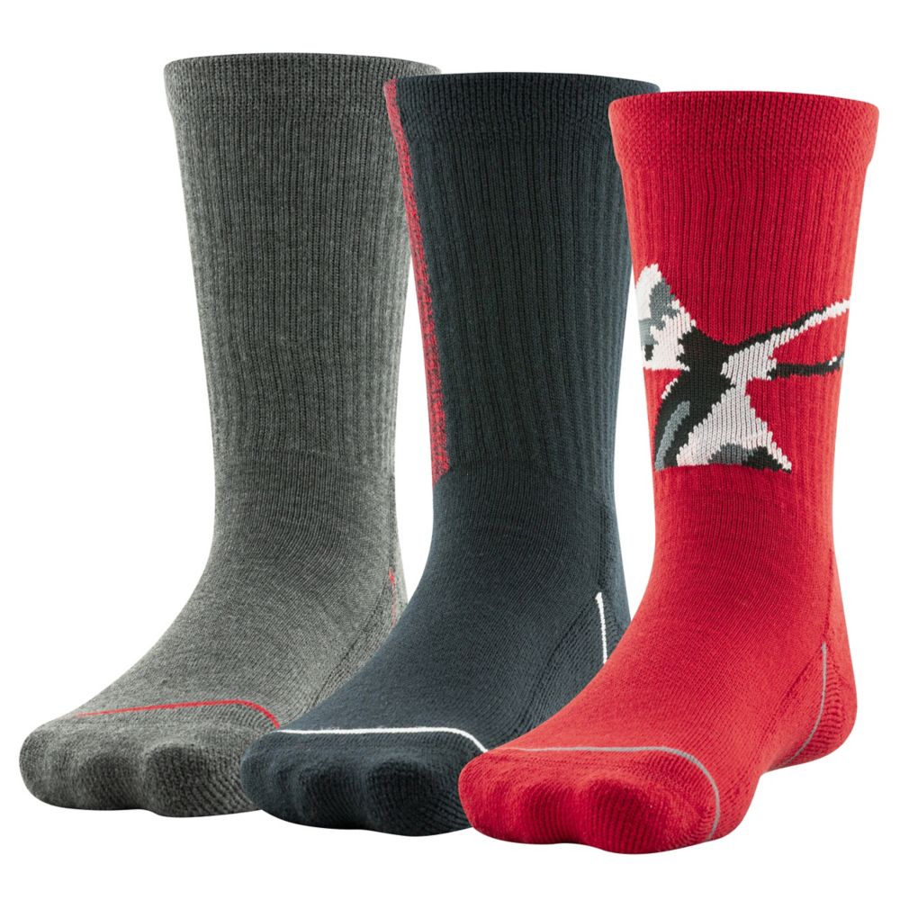 Red under cheap armour socks