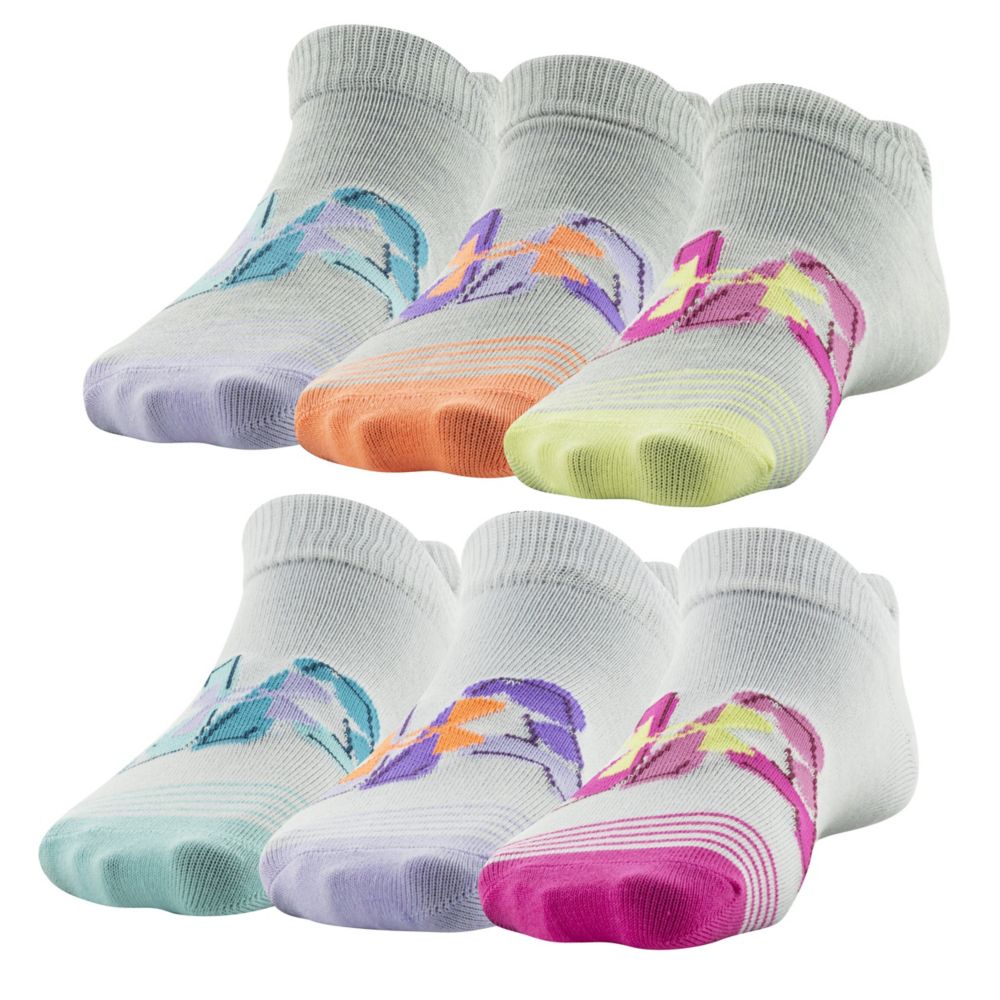 GIRLS ESSENTIAL NO SHOW SOCKS 6 PAIRS