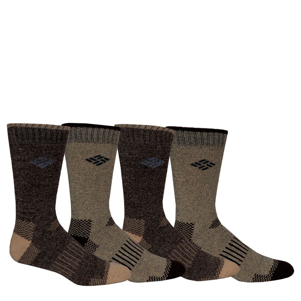 Columbia Mens Walking Socks Quarter 6 Pair, Grey, Mens 6-12 Shoe Size
