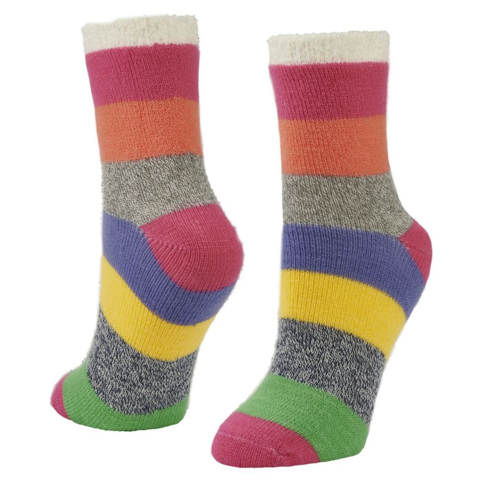 Pink Womens Bright Pop Slipper Socks 1 Pair | Fireside | Rack Room Shoes