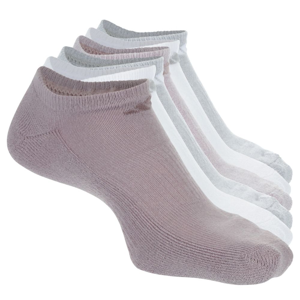 WOMENS CUSHIONED NO SHOW SOCKS 6 PAIRS