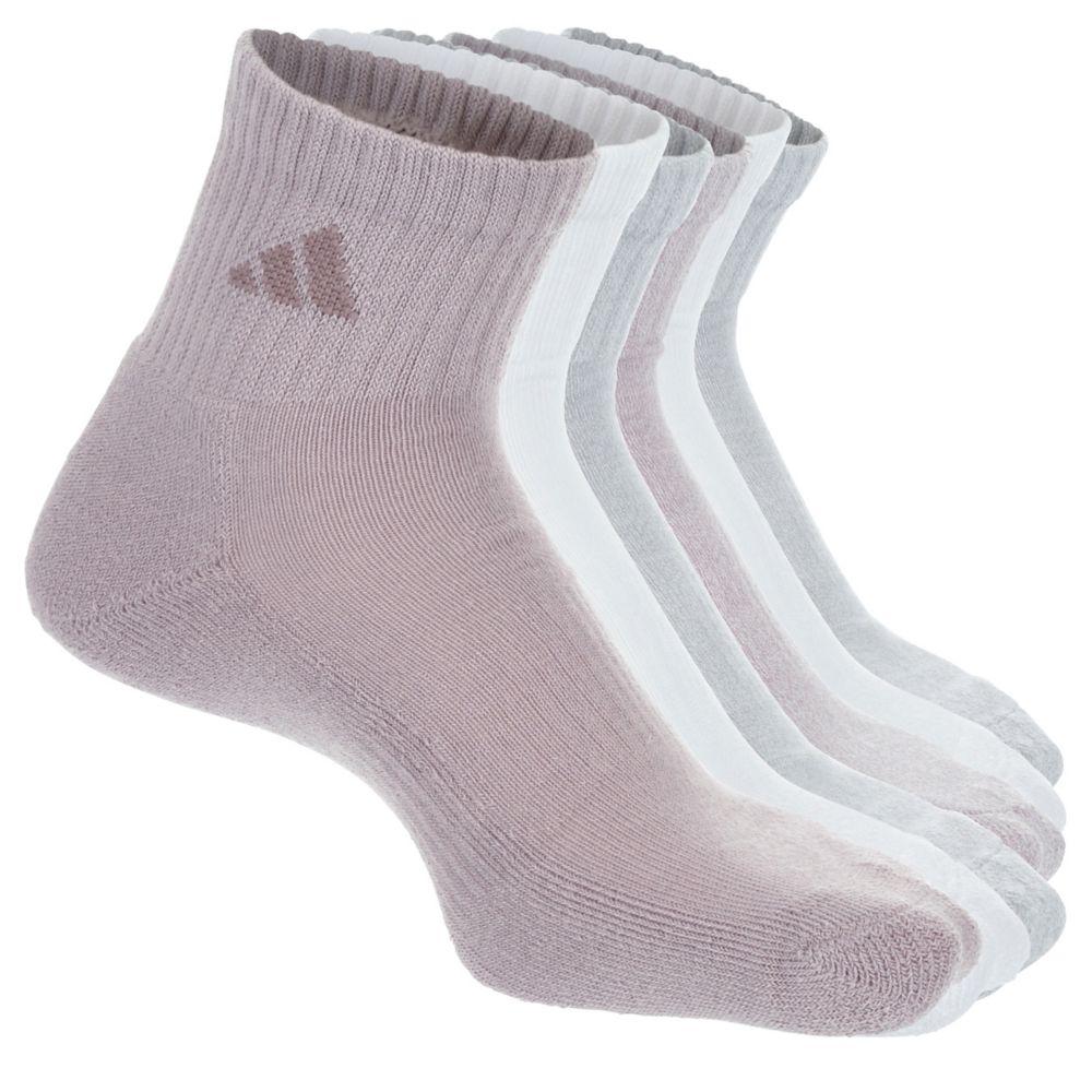 WOMENS CUSHIONED QUARTER SOCKS 6 PAIRS