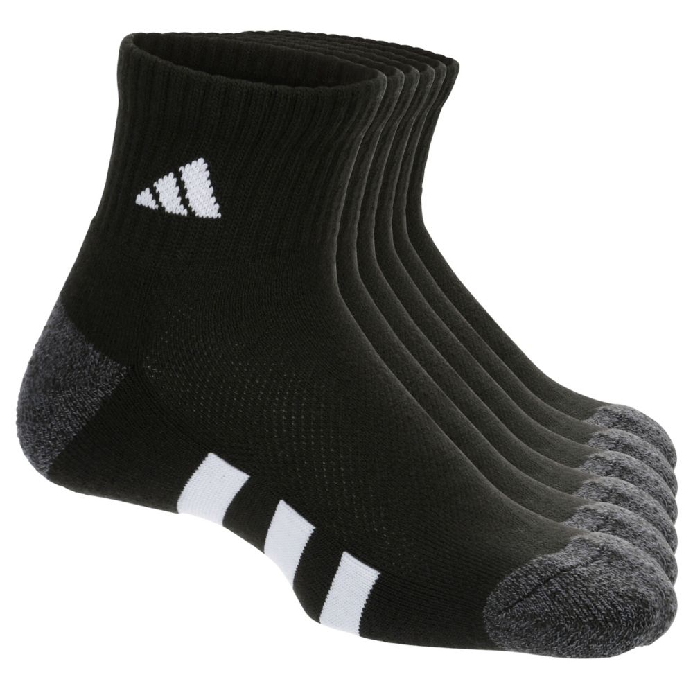 BOYS ATHLETIC CUSHIONED QUARTER SOCKS 6 PAIRS