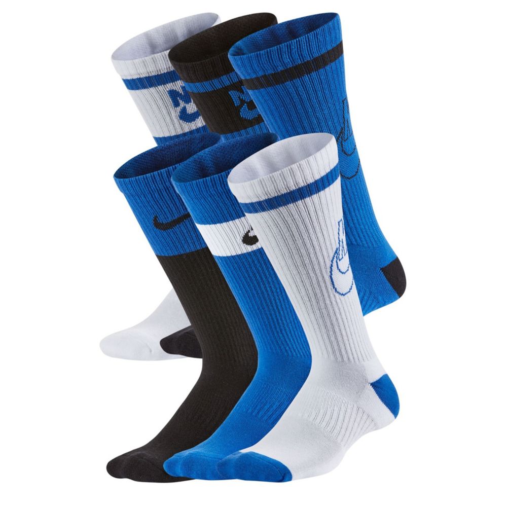 BOYS MEDIUM CREW SOCKS 6 PAIRS