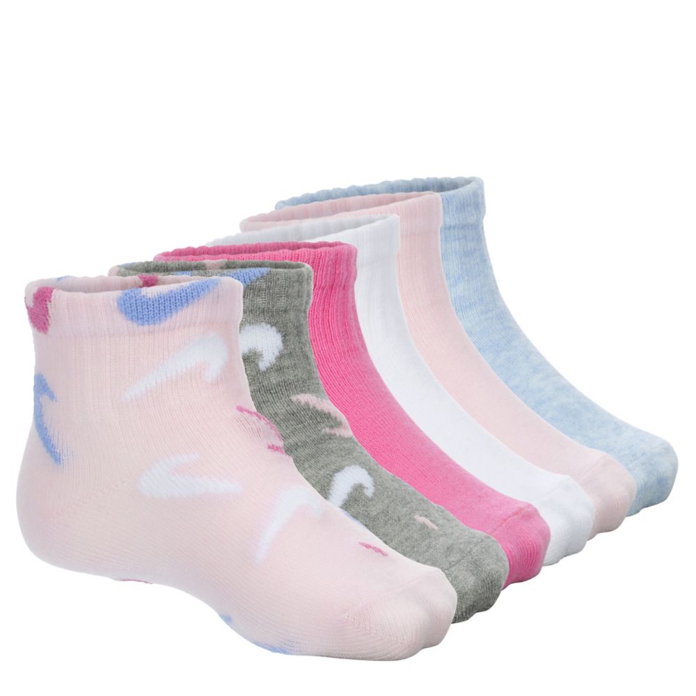 GIRLS INFANT QUARTER SOCKS 6 PAIRS