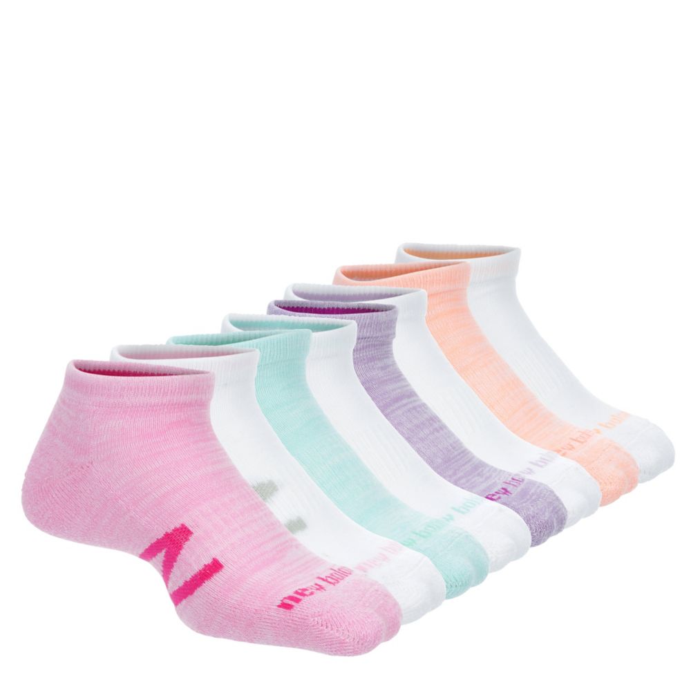 GIRLS LOW CUT ATHLETIC SOCKS 8 PAIRS