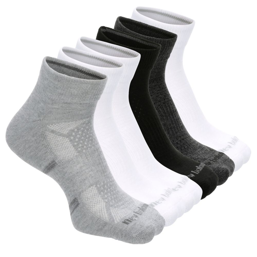 Multicolor New Balance Mens Performance Quarter Socks 6 Pairs | Rack ...