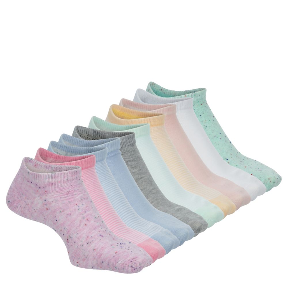 WOMENS NO SHOW SOCKS 10 PAIRS