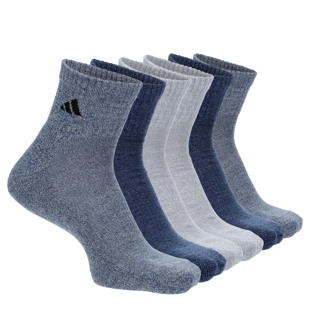 MENS ATHLETIC CUSHIONED QUARTER SOCKS 6 PAIRS