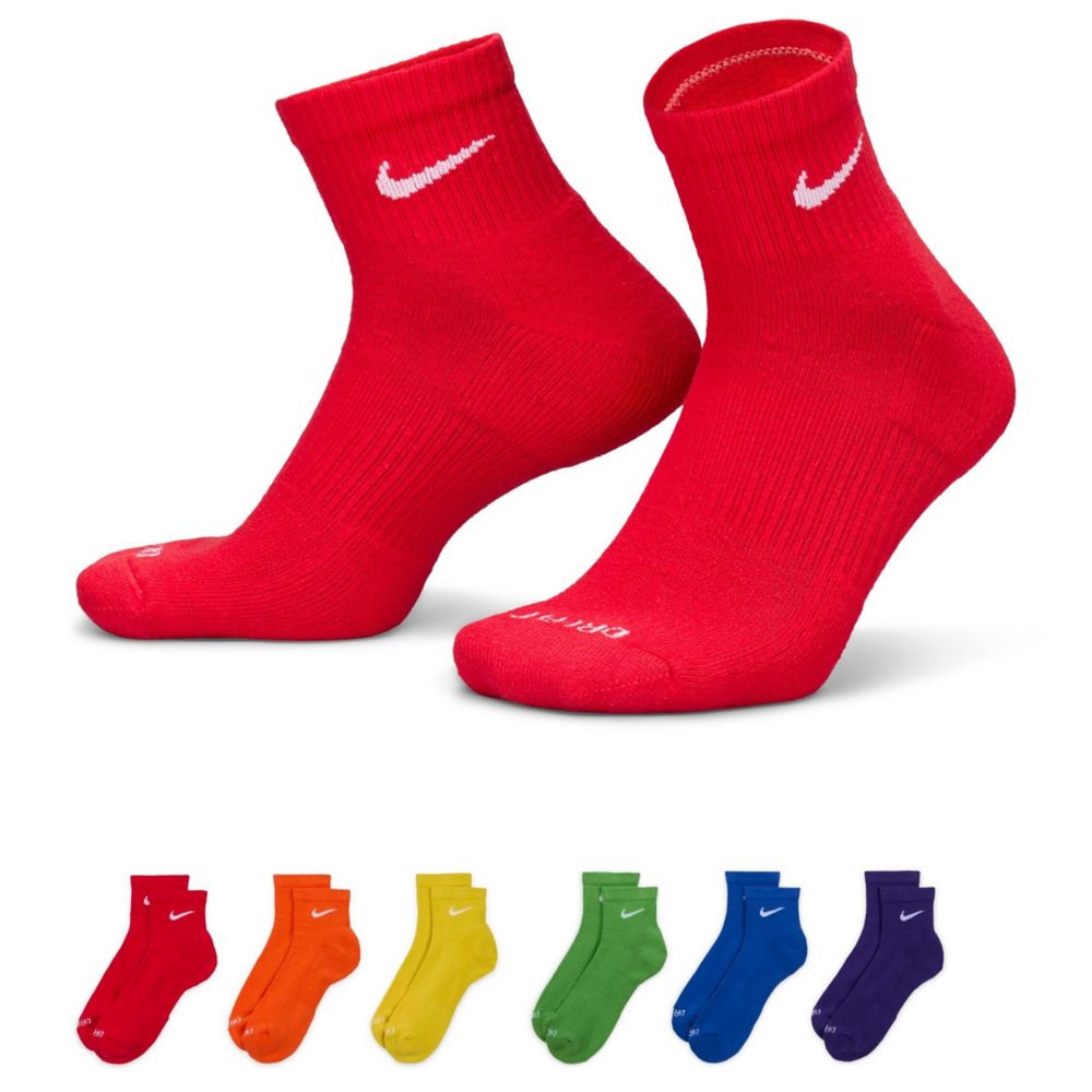 MENS MEDIUM QUARTER SOCKS 6 PAIRS