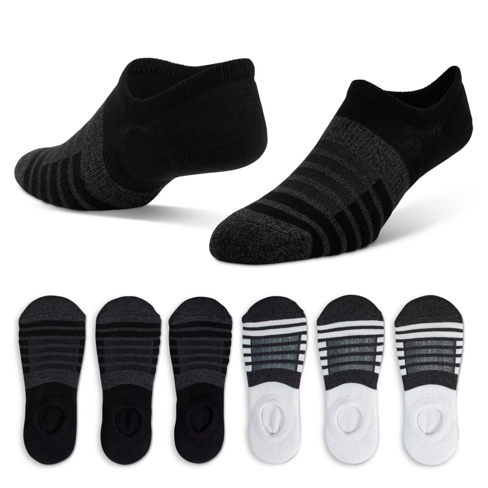 MENS MEDIUM CUSHION LINER SOCKS 6 PAIRS