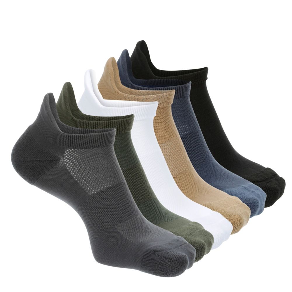 MENS MEDIUM NO SHOW SOCKS 6 PAIRS