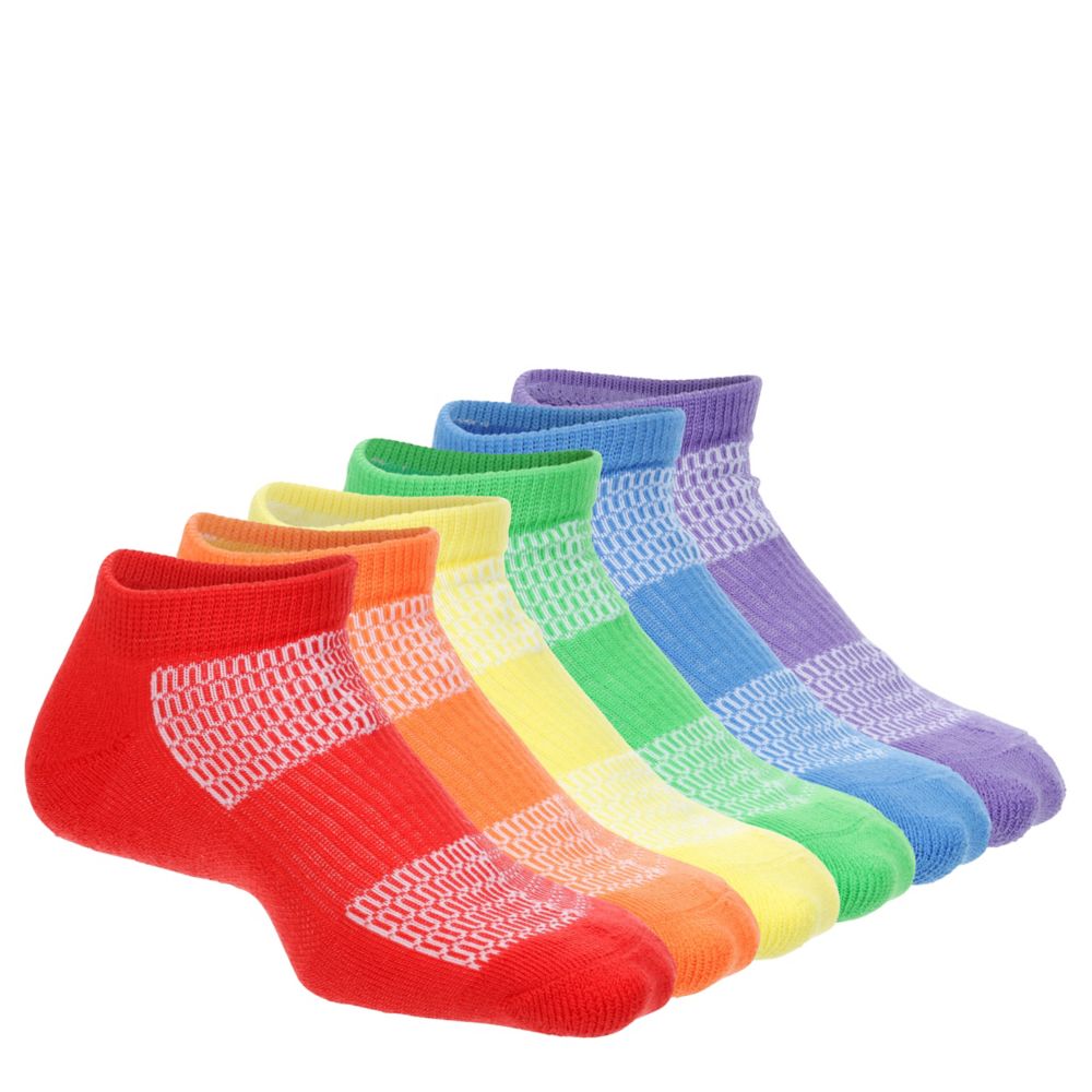 GIRLS SMALL NO SHOW SOCKS 6 PAIRS