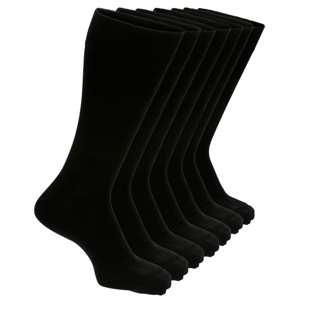 MENS LARGE DRESS CREW SOCKS 7 PAIRS