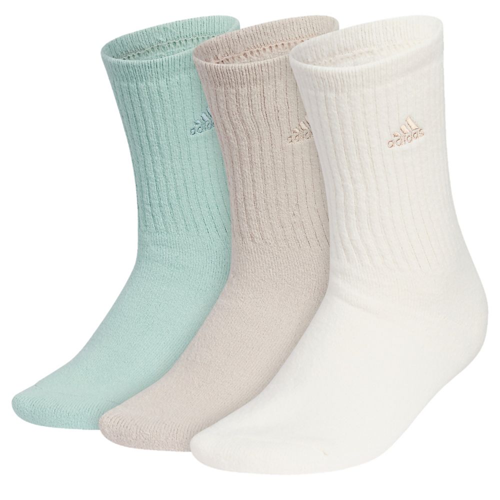 WOMENS CUSHIONED COMFORT CREW SOCKS 3 PAIRS