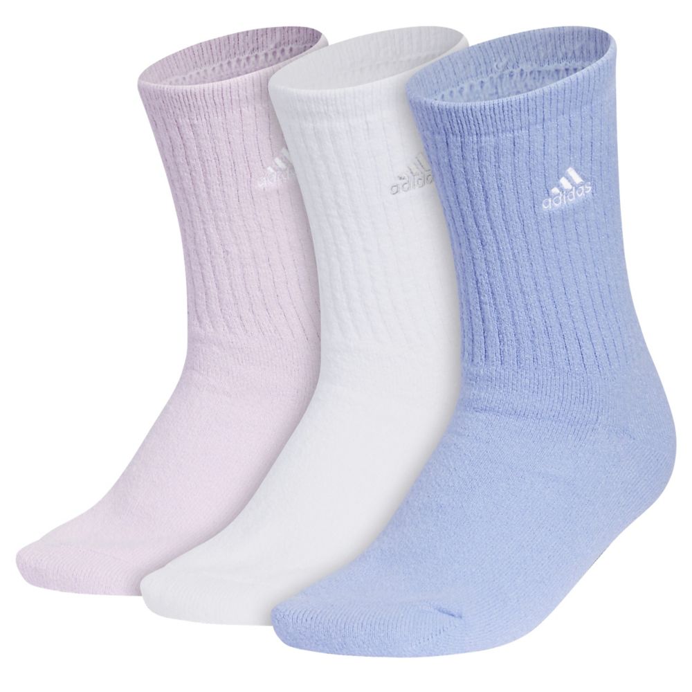 WOMENS CUSHIONED COMFORT CREW SOCKS 3 PAIRS