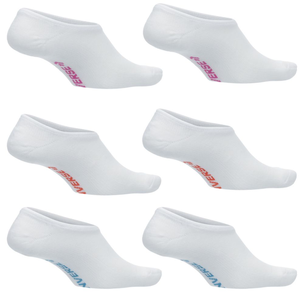 WOMENS POP COLOR LOGO LINER SOCKS 6 PAIRS