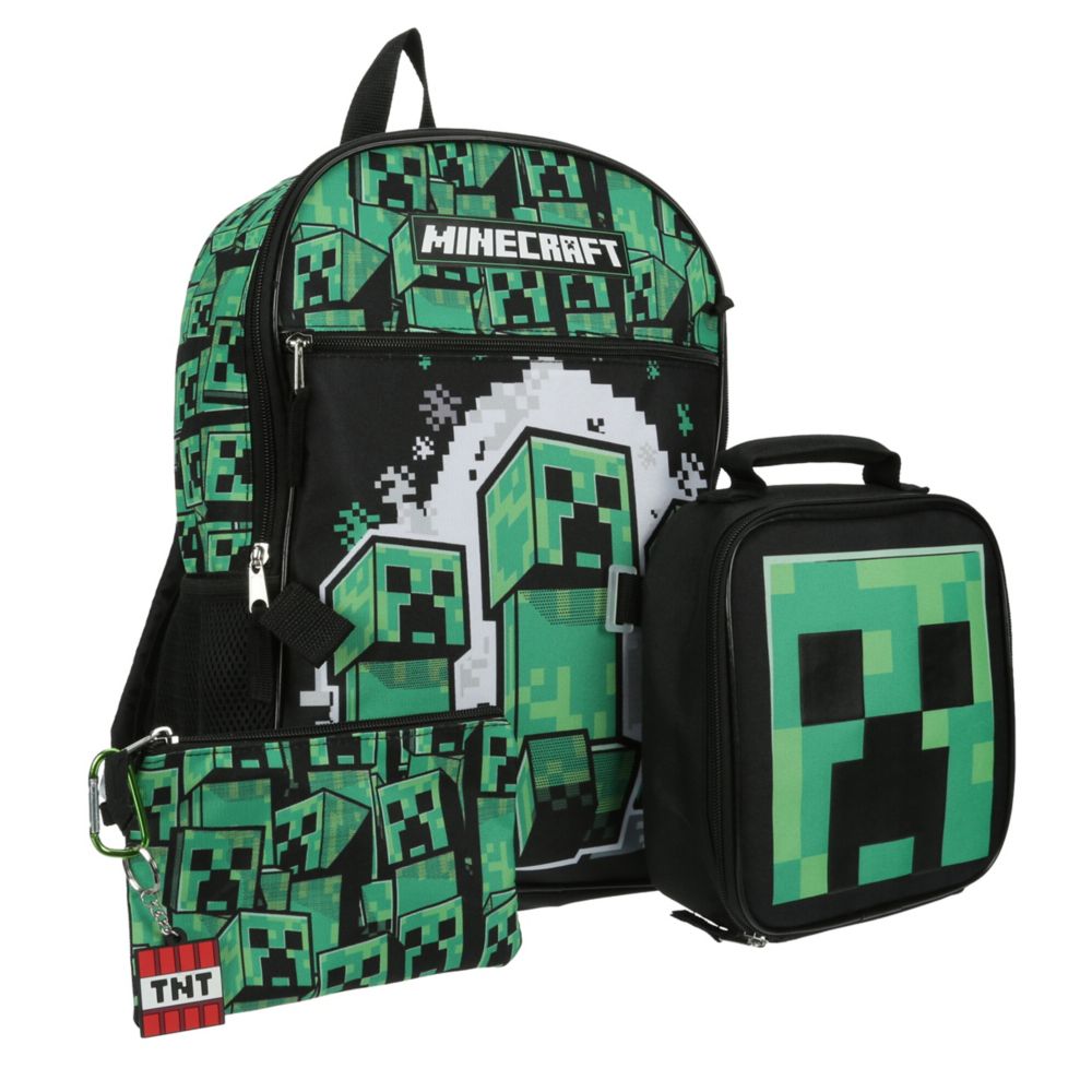 Assorted Minecraft Boys Minecraft 5 Piece Backpack Set Rack Room Shoes