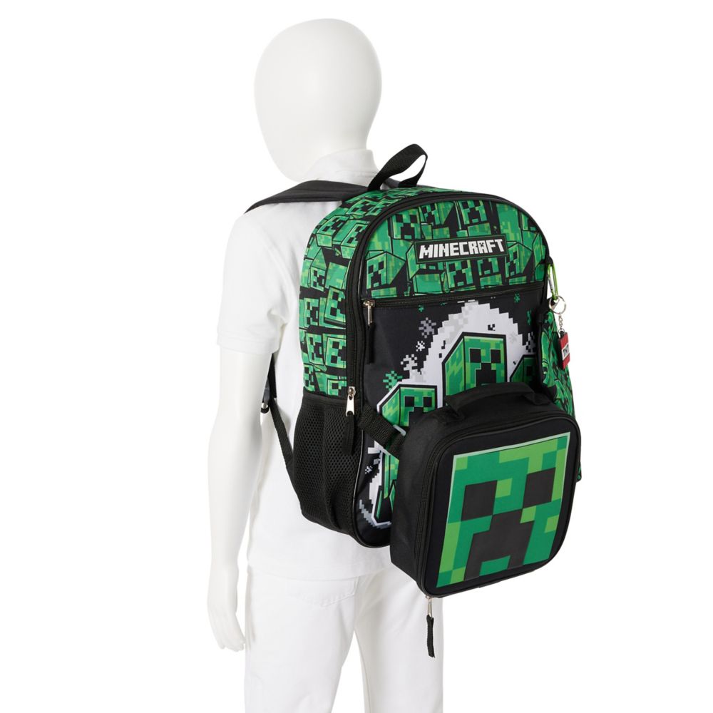 BOYS MINECRAFT 5 PIECE BACKPACK SET