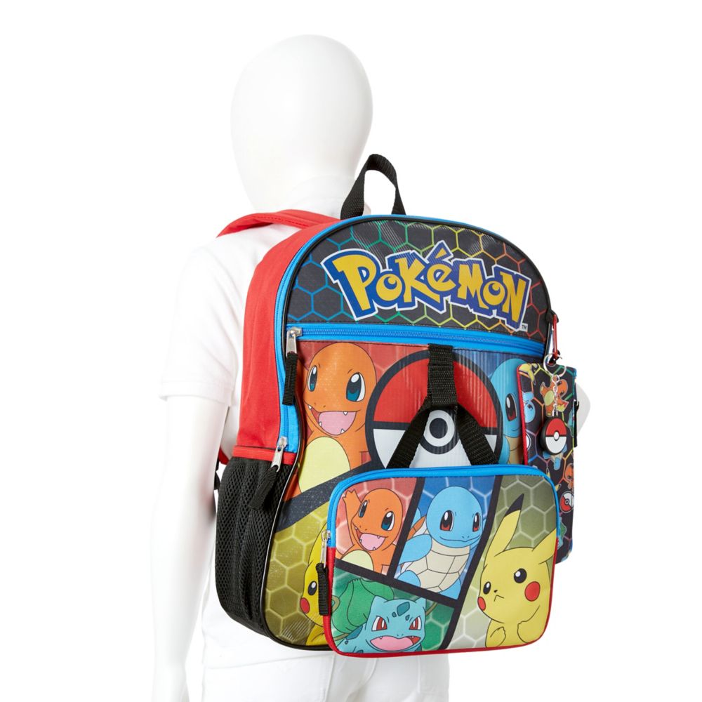 Assorted Pokemon Boys Pokemon 5 Piece Backpack Set Rack Room Shoes