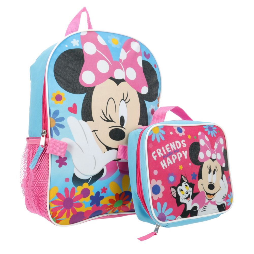 GIRLS MINNIE MOUSE BACKPACK SET WITH LUNCH BOX