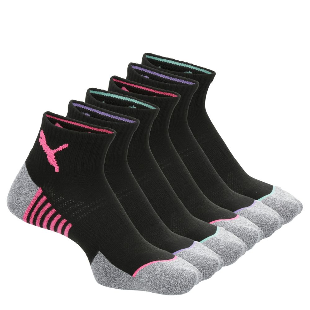 WOMENS QUARTER CREW SOCKS 6 PAIRS