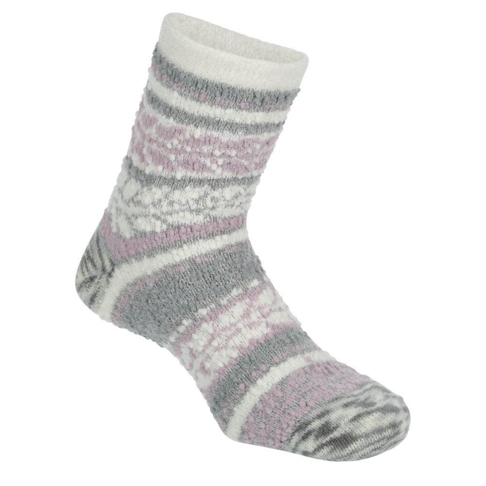 Assorted Fireside Womens Aloe Infused Popcorn Sea Fog Crew Socks 1 Pair